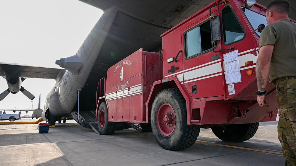 449th AEG provides fire trucks to HOA