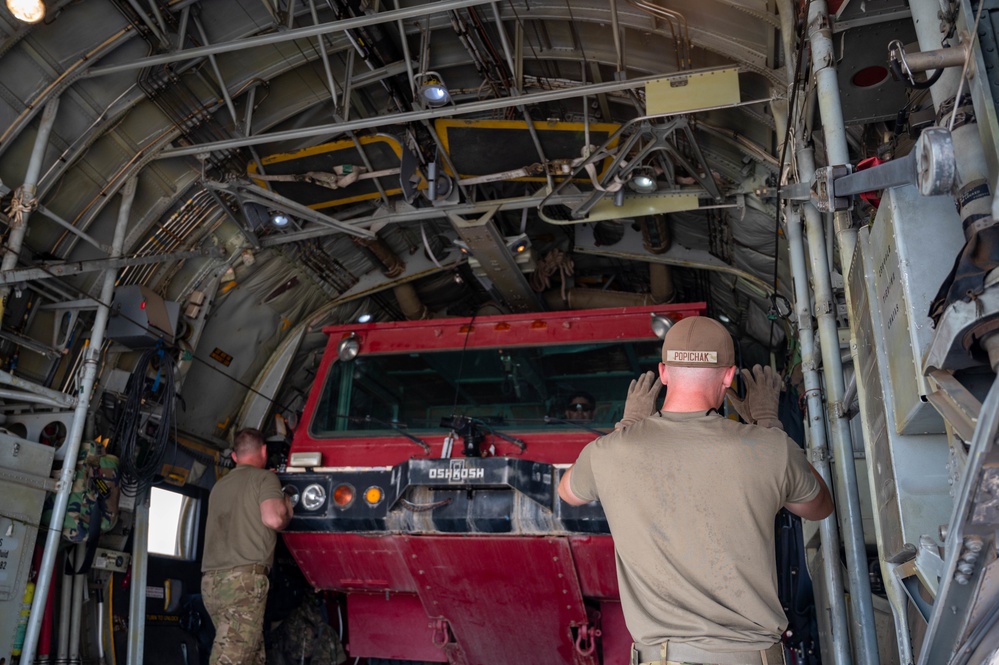 449th AEG provides fire trucks to HOA