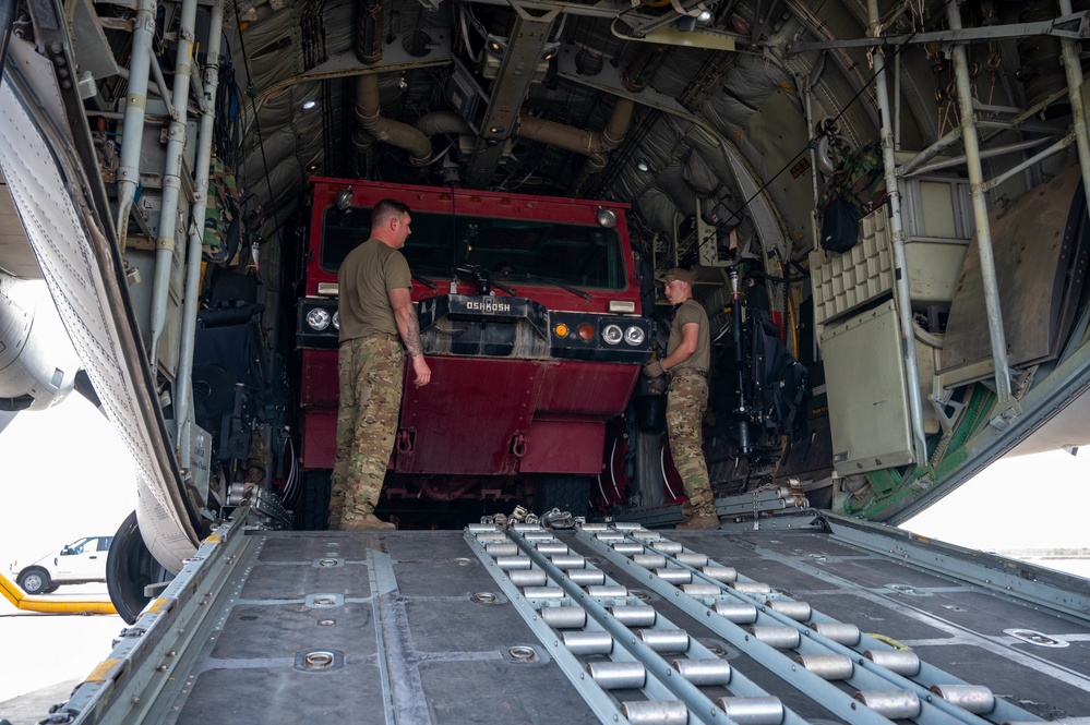 449th AEG provides fire trucks to HOA