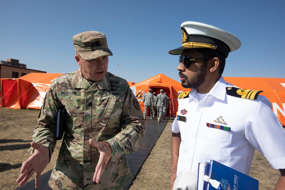 Gobi Wolf 2022 participants tour sites prior to field training exercises