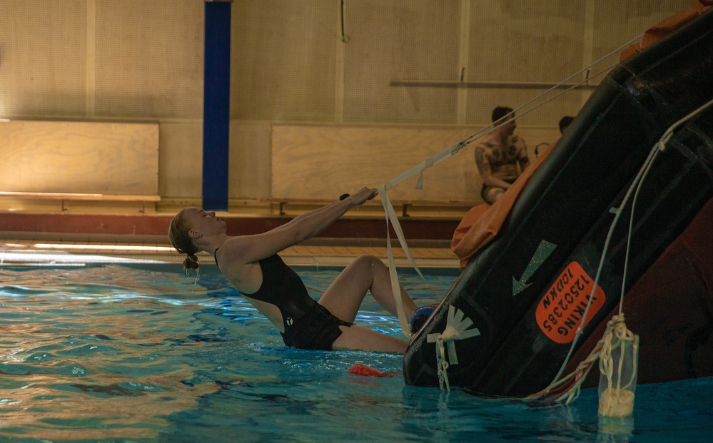 U.S. Marines Participate in Swedish Swim Qualification