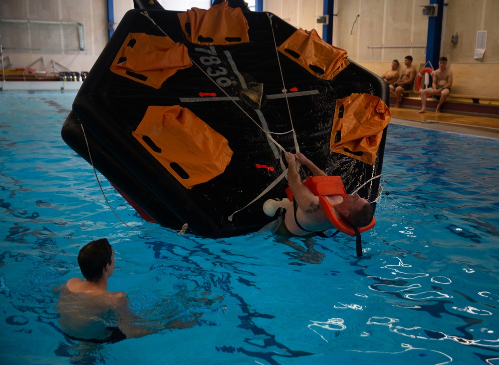U.S. Marines Participate in Swedish Swim Qualification