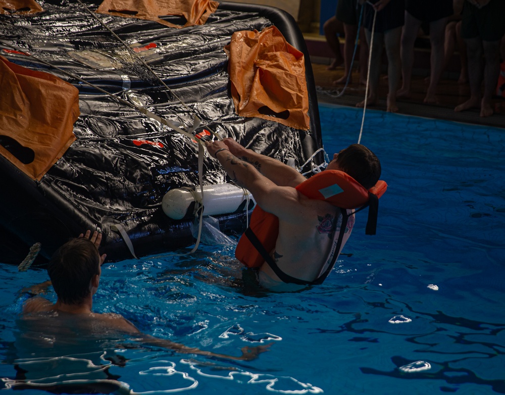 U.S. Marines Participate in Swedish Swim Qualification