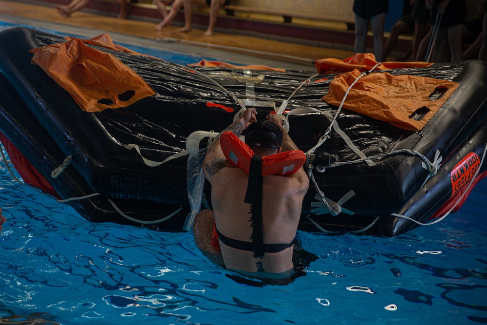 U.S. Marines Participate in Swedish Swim Qualification