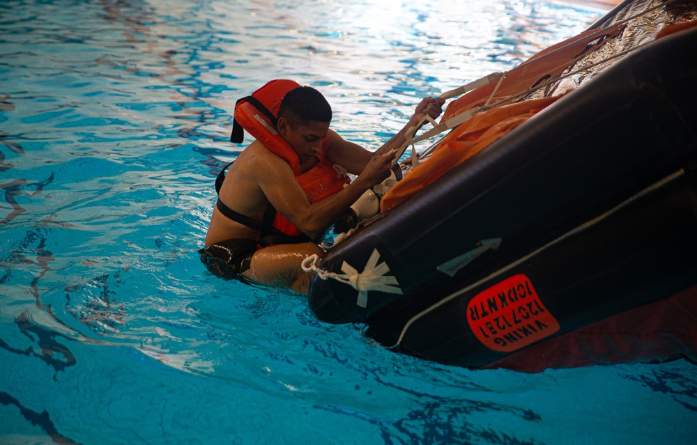 U.S. Marines Participate in Swedish Swim Qualification