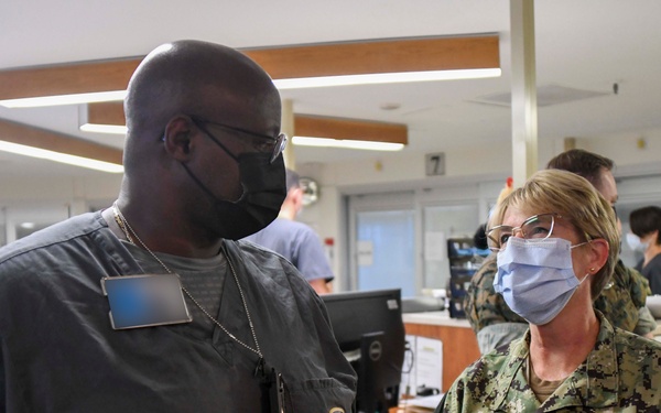 Rear Admiral Cynthia Kuehner visits Naval Medical Center Camp Lejeune