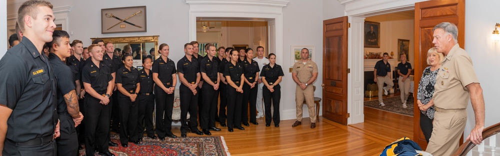 Superintendent of the U.S. Naval Academy host dinner at Buchanan House.