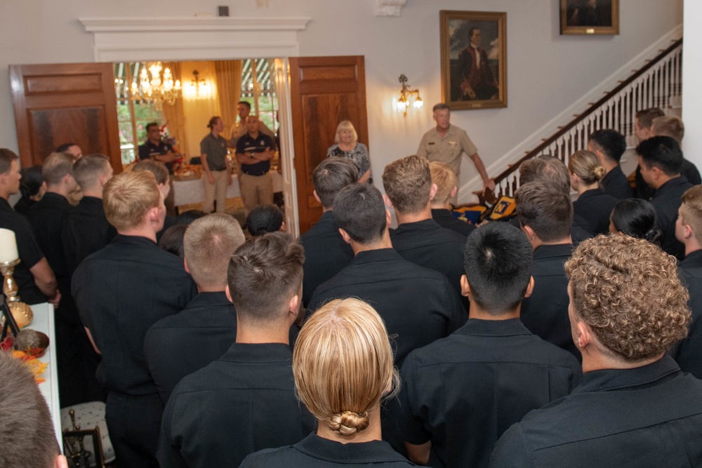 Superintendent of the U.S. Naval Academy host dinner at Buchanan House.