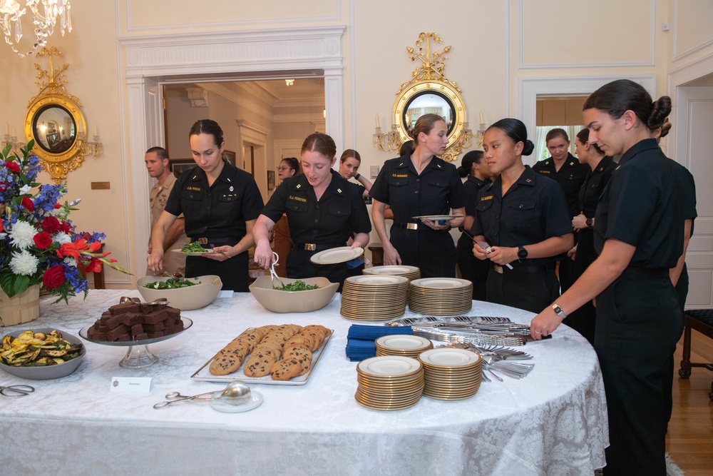 Superintendent of the U.S. Naval Academy host dinner at Buchanan House.