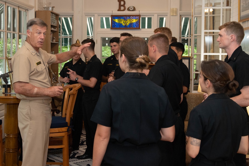 Superintendent of the U.S. Naval Academy host dinner at Buchanan House.