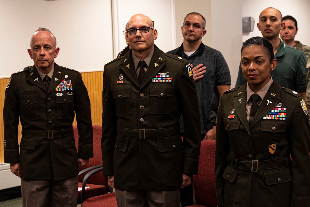 USAMMDA soldiers, family, friends gather for promotion ceremony