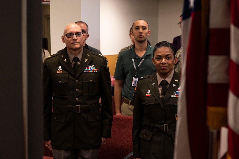 USAMMDA soldiers, family, friends gather for promotion ceremony