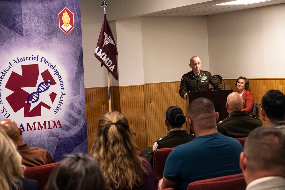 USAMMDA soldiers, family, friends gather for promotion ceremony