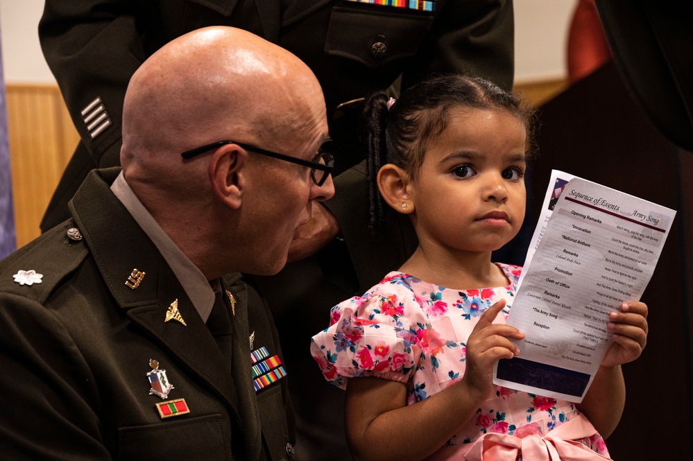 USAMMDA soldiers, family, friends gather for promotion ceremony