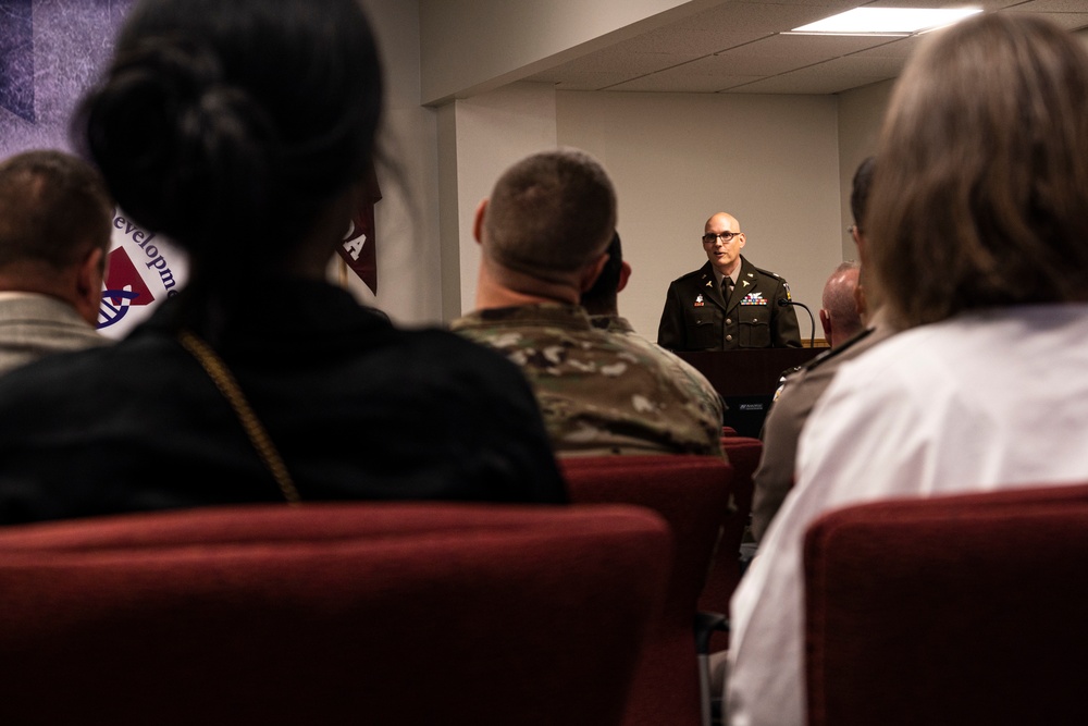USAMMDA soldiers, family, friends gather for promotion ceremony