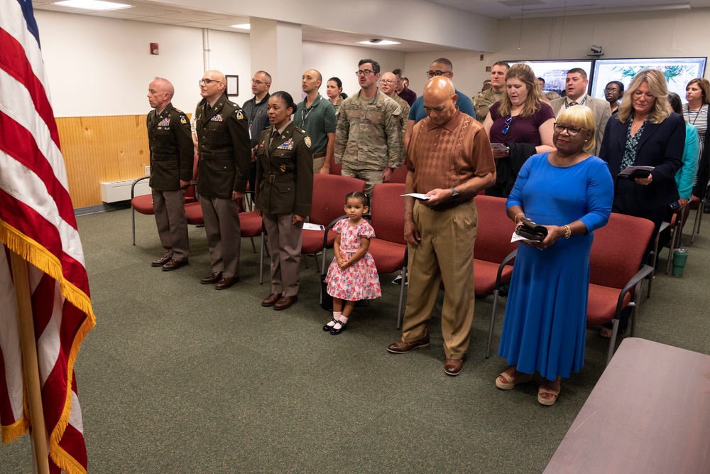 USAMMDA soldiers, family, friends gather for promotion ceremony