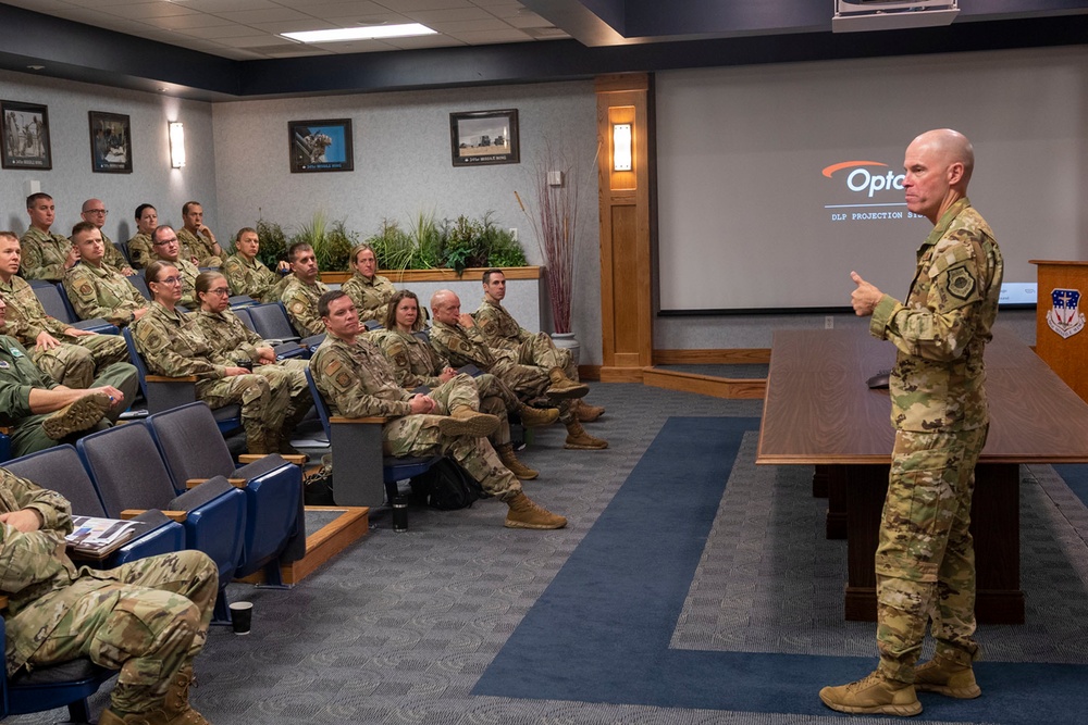 Maj. Gen. Lutton gives comments at 20th AF