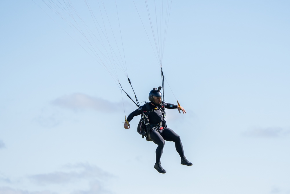 The U.S. Army Parachute Team competes in parachuting nationals event