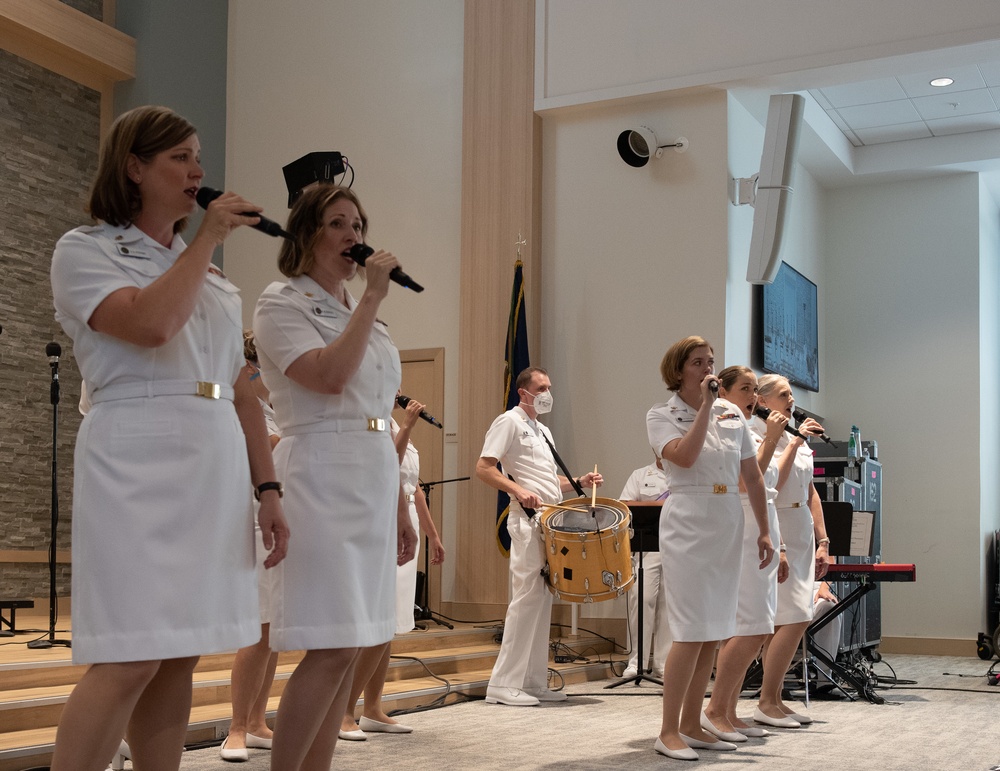 Navy Band Sea Chanters Perform in Local Retirement Community