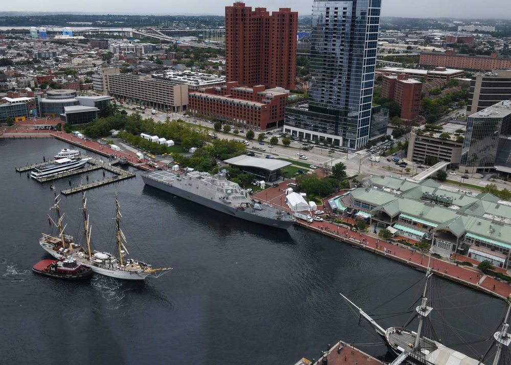 Ships Pull into Baltimore's Inner Harbor for Maryland Fleet Week and Flyover 2022