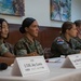 Japanese Students and US members participate in a women’s leadership panel in the US military