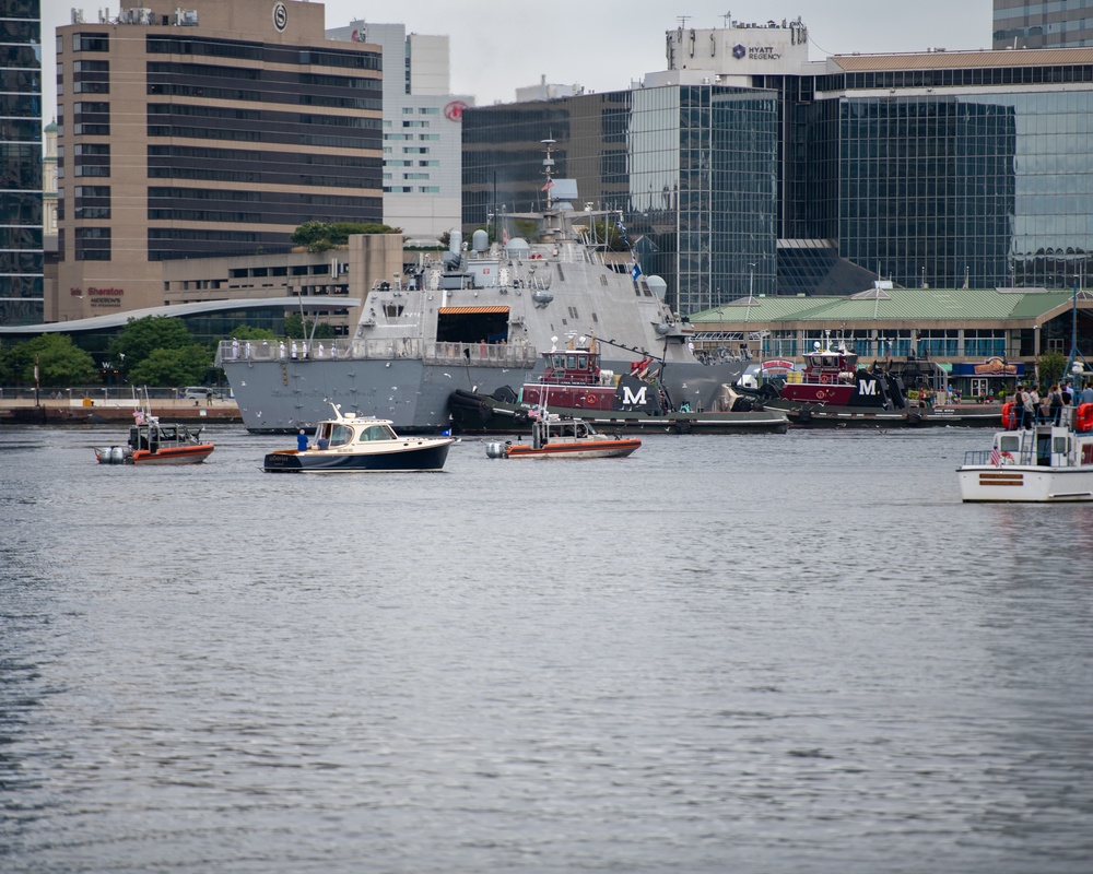 USS Minneapolis-Saint Paul Arrives at Baltimore Inner Harbor