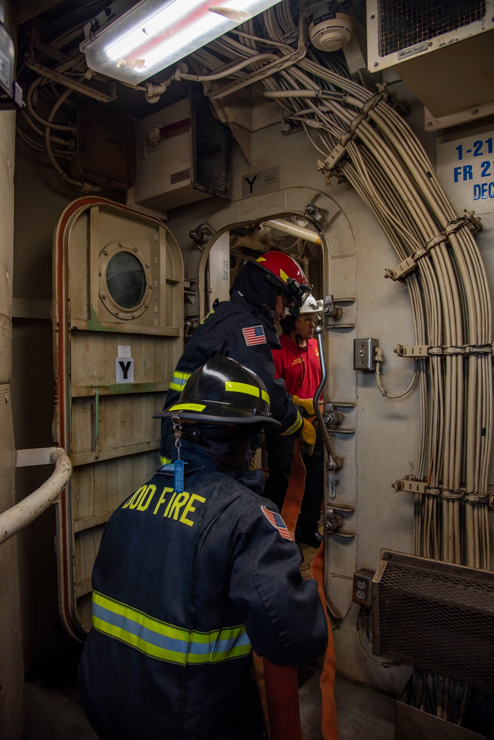 JRM First Responders Train for Shipboard Firefighting