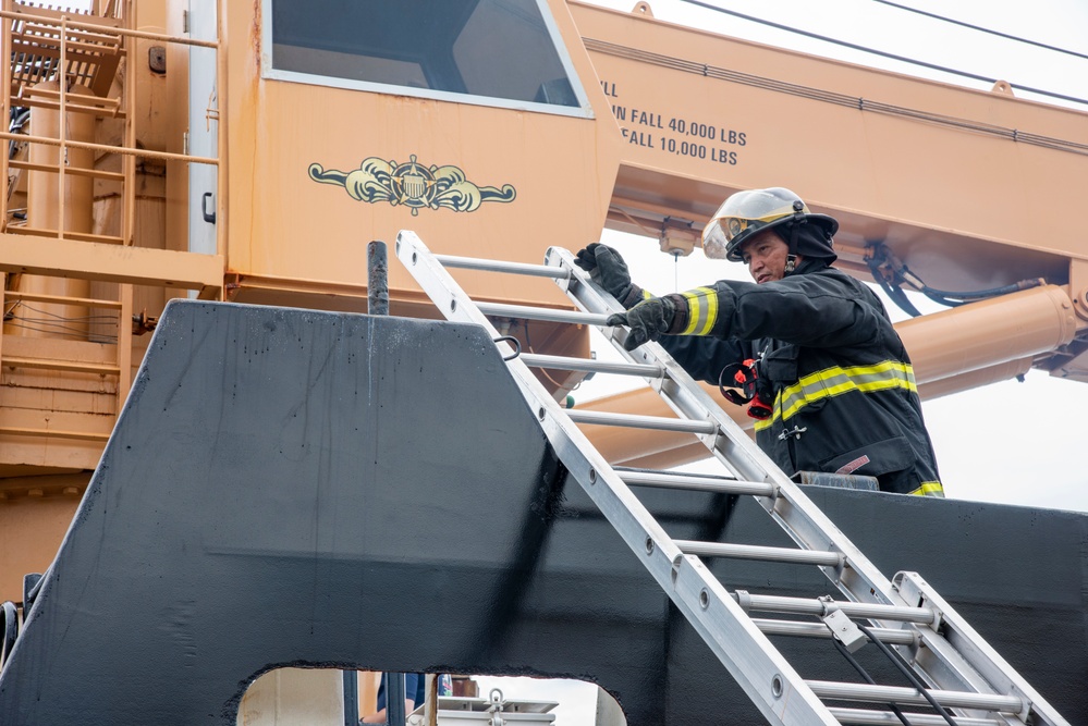 JRM First Responders Train for Shipboard Firefighting