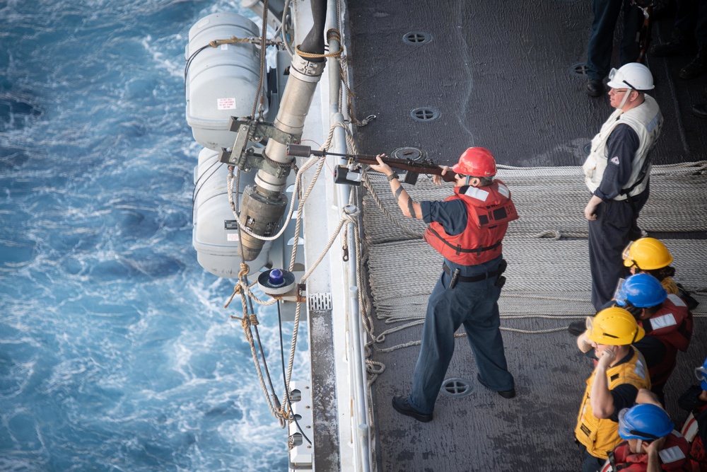 Sailors Assigned to USS America (LHA 6) Conduct Fueling-at-Sea