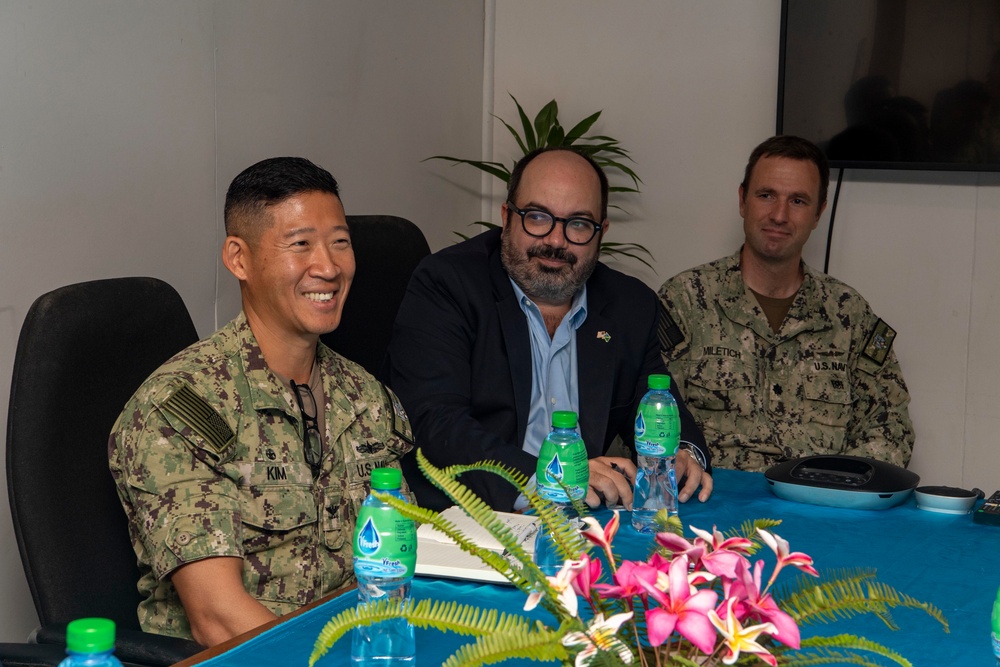 Pacific Partnership 2022 leadership visits with local leaders of Solomon Islands