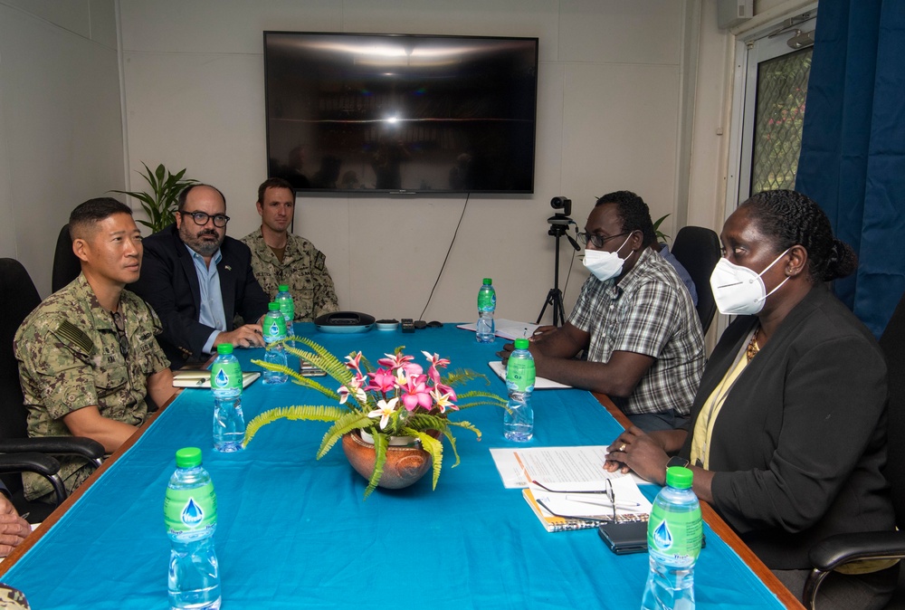 Pacific Partnership 2022 leadership visits with local leaders of Solomon Islands