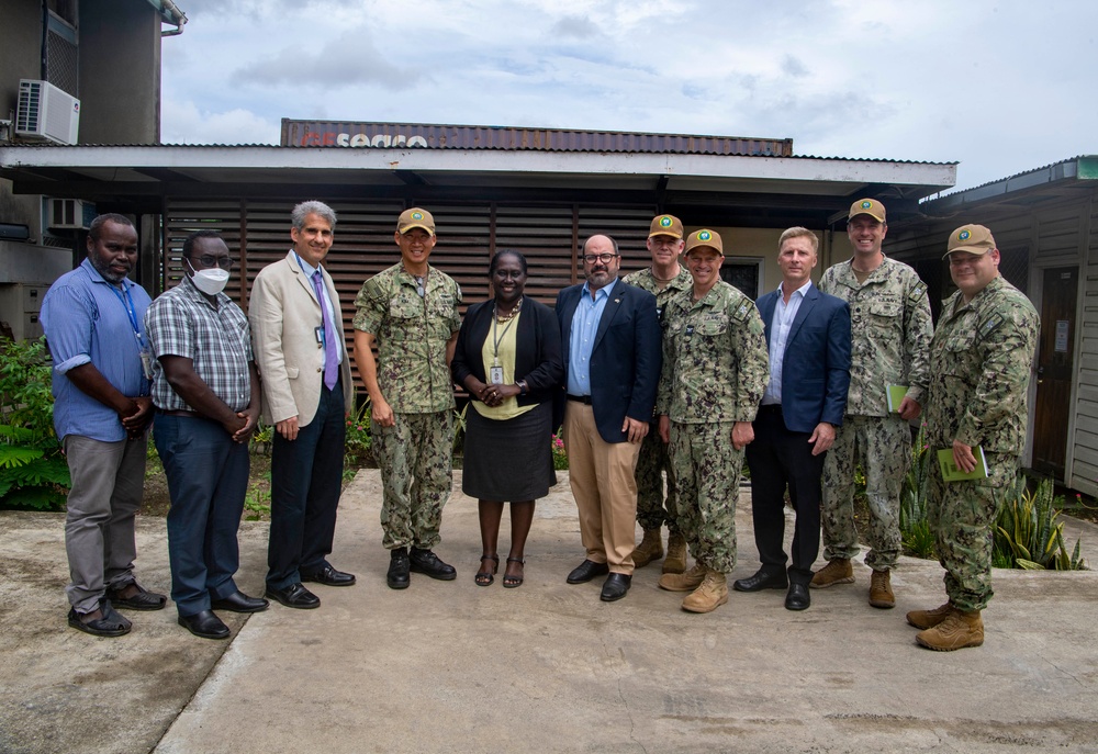 Pacific Partnership 2022 leadership visits with local leaders of Honiara