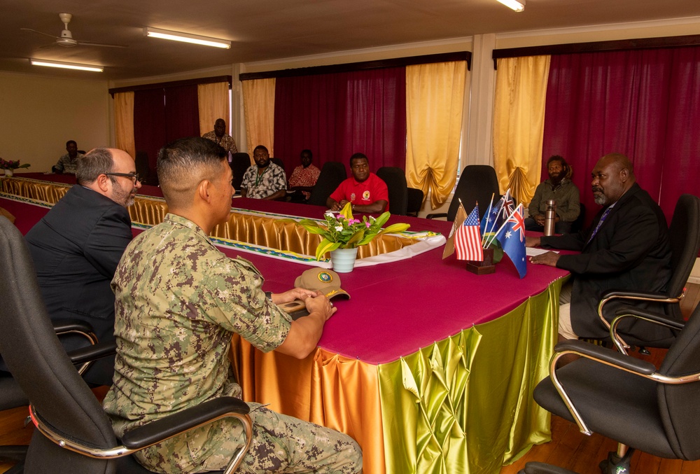 Pacific Partnership 2022 leadership visits with local leaders of Honiara