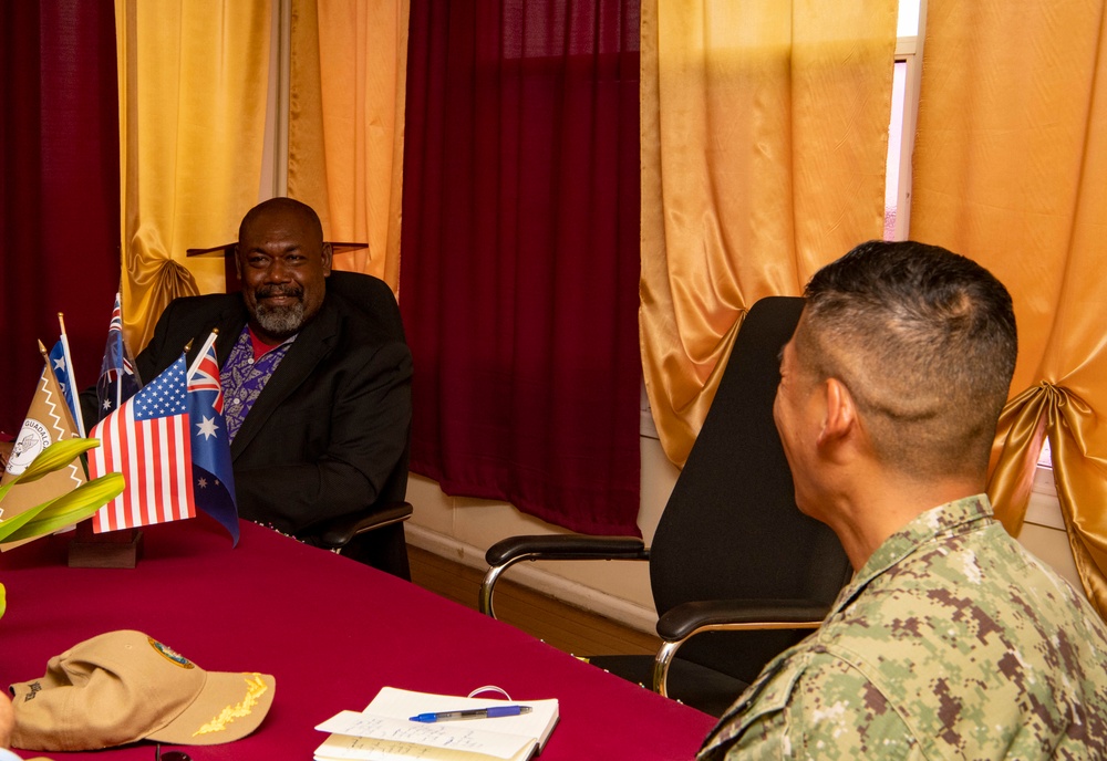 Pacific Partnership 2022 leadership visits with local leaders of Honiara