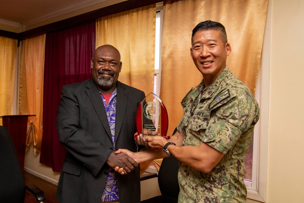 Pacific Partnership 2022 leadership visits with local leaders of Honiara