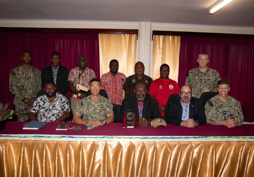 Pacific Partnership 2022 leadership visits with local leaders of Honiara