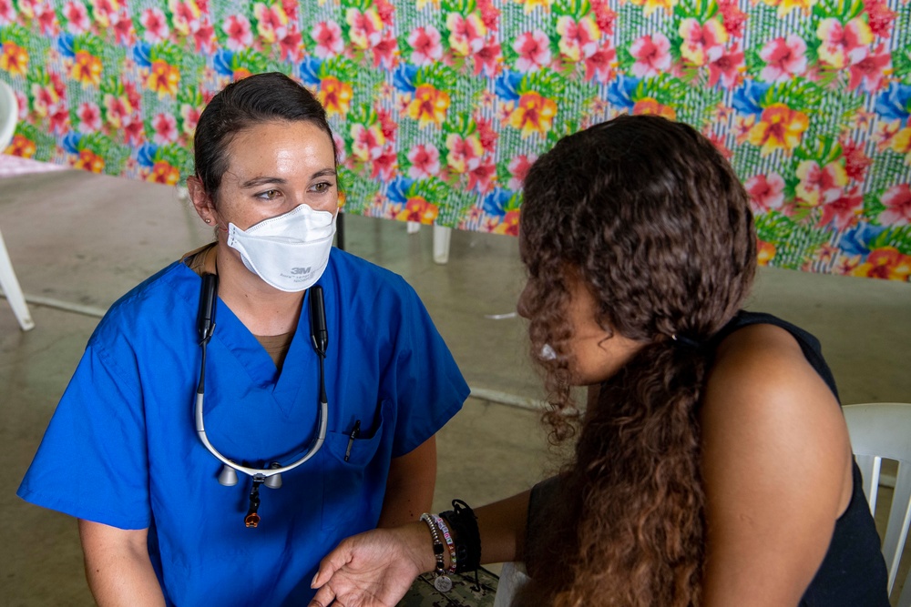 Pacific Partnership 2022 Dental Professionals conduct dental services at Maranatha Hall