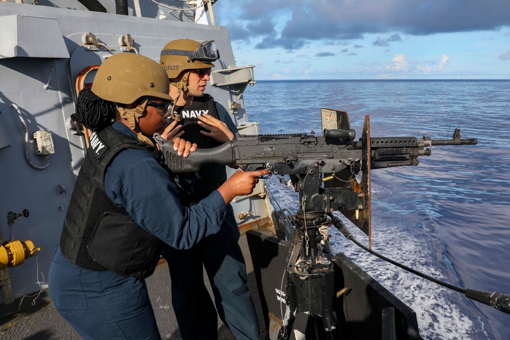 Japanese Helicopter Conducts Operations With USS Higgins