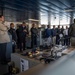 South African National Defense Force officers and South African Parliament members tour the USS Hershel “Woody” Williams