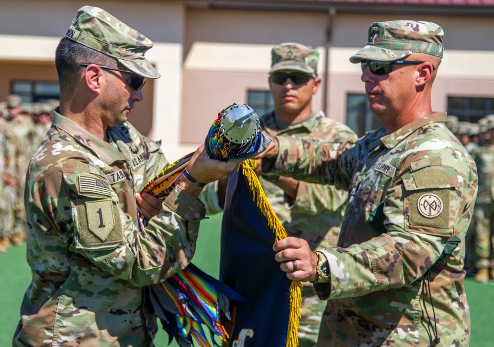 Task Force Wolfhound color casing ceremony