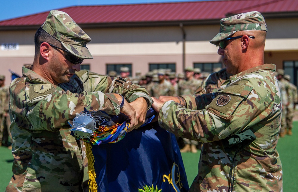 Task Force Wolfhound color casing ceremony