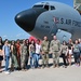 Military spouses tour reserve wing KC-135