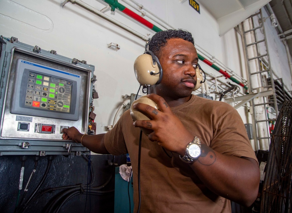 The Harry S. Truman Carrier Strike Group is operating in the Atlantic Ocean in support of naval operations to maintain maritime stability and security in order to ensure access, deter aggression and defend U.S., allied and partner interest.