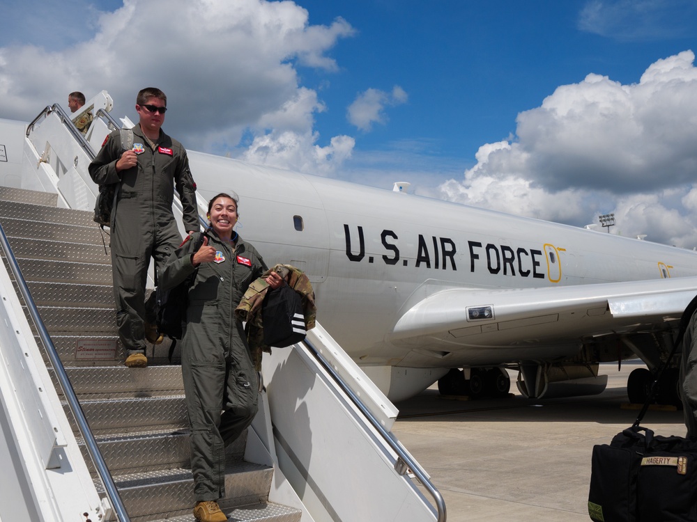 16th Airborne Command and Control Squadron flies final local sortie at Robins Air Force Base