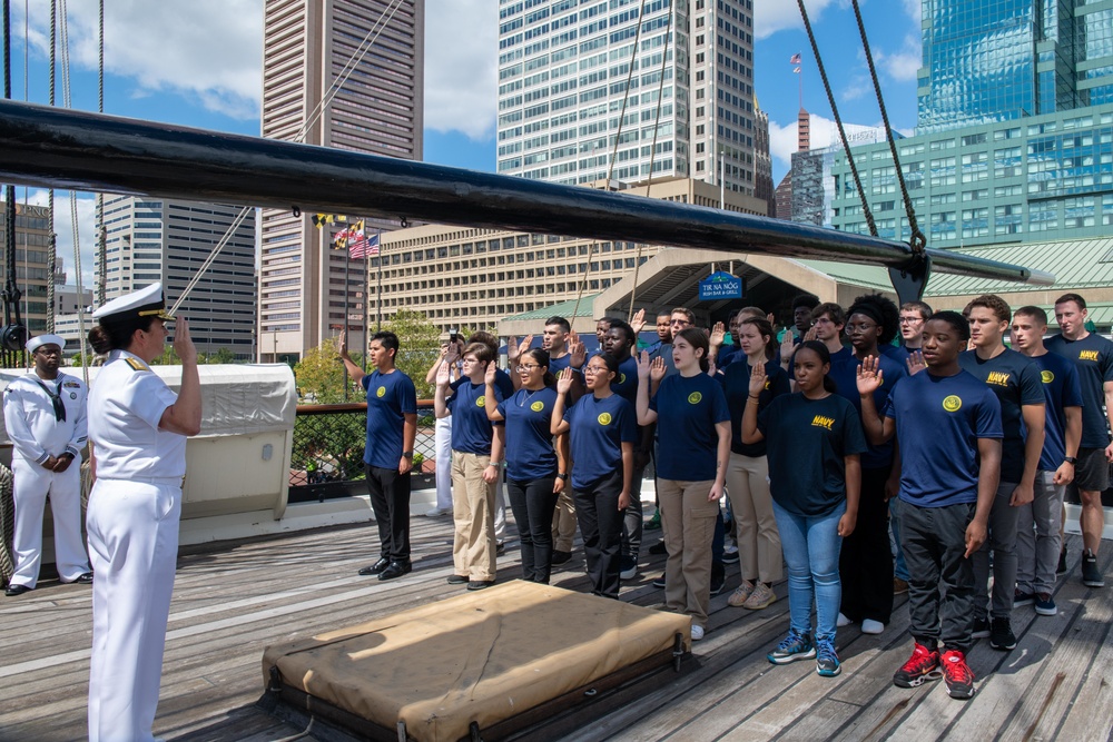 Future Sailors Take Oath of Enlistment Aboard USS Constellation