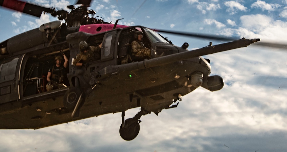 129th RQW HH-60G Pave Hawk prepares to land