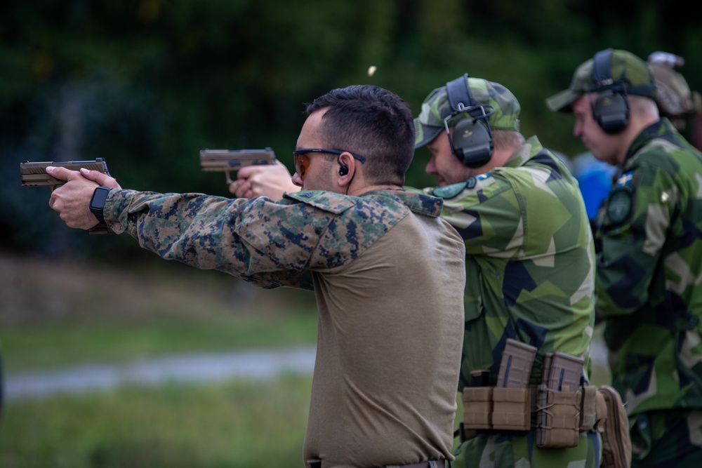 U.S. and Swedish Marines: Joint Combat Marksmanship Training