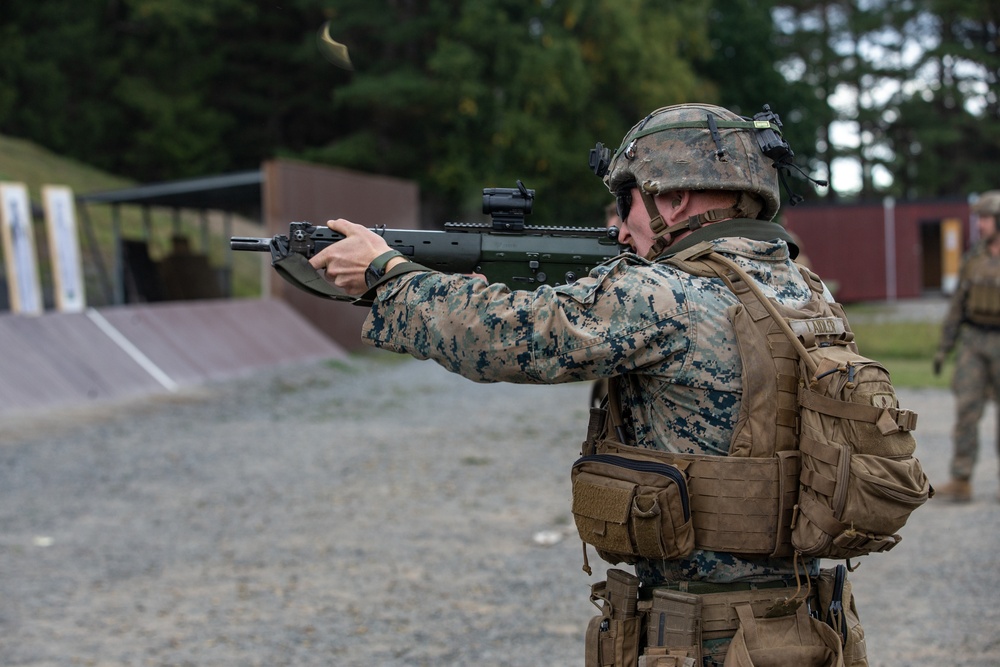 U.S. and Swedish Marines: Joint Combat Marksmanship Training