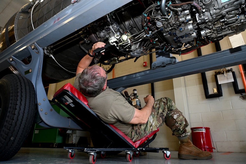 169th Maintenance Squadron engine shop maintenance