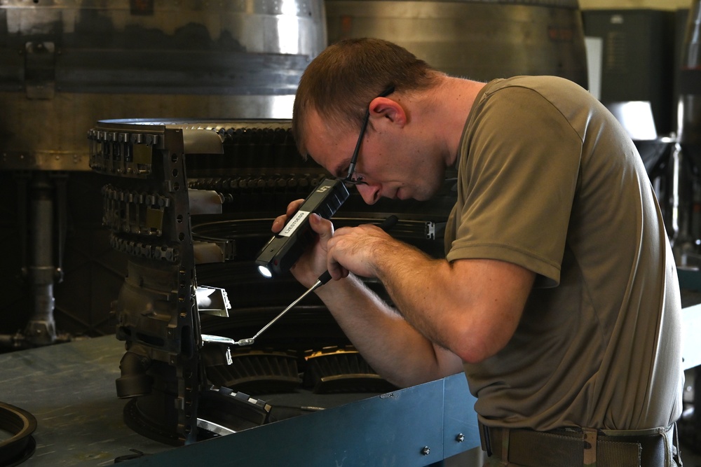 169th Maintenance Squadron engine shop maintenance